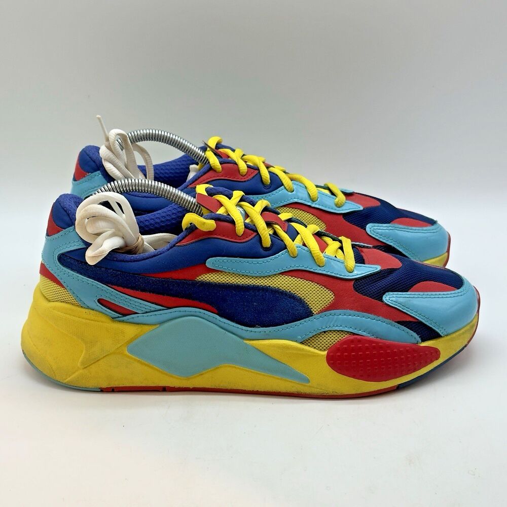 Puma RS-X3 Plastic Pack Limoges Men 10 High Risk Red Lace Up Multicolor Sneakers